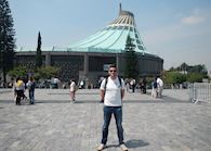 Chris at the cathedral of Guadalupe in Mexico City