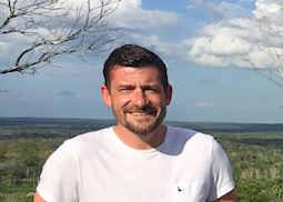 Chris at Uaxactun, Guatemala