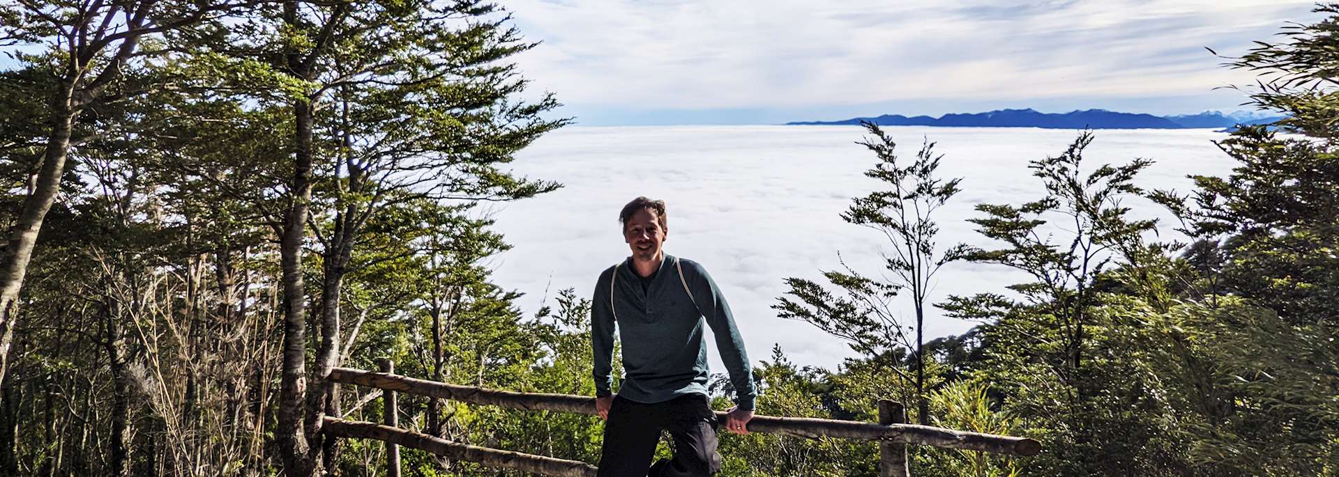Ed at Cerro Mayo, Chilean Lake District