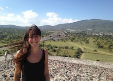 Ella at the Pyramids of Teotihuacan near Mexico City