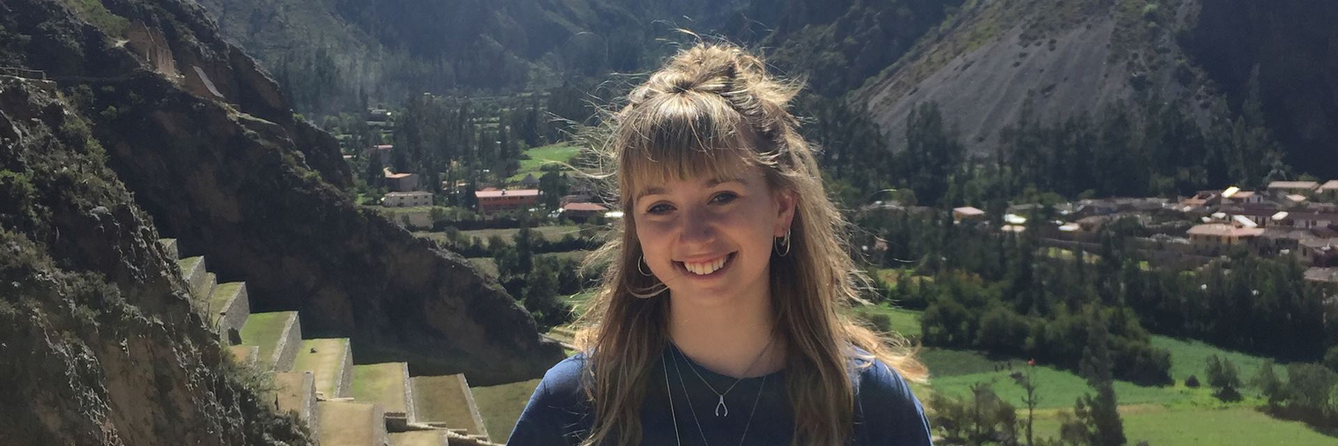 Ellen at Ollantaytambo Ruins, Peru