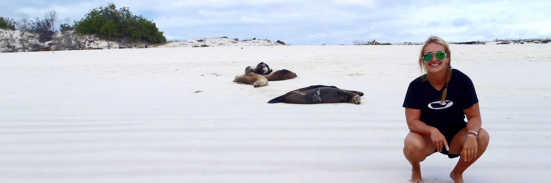 Emma at Pitt Point, The Galapagos Islands