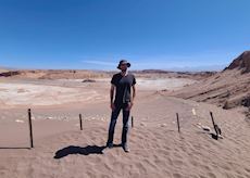 Gregory in Valle de la Luna, Chile