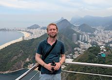 Humphrey on Sugarloaf Mountain, Rio de Janeiro, Brazil