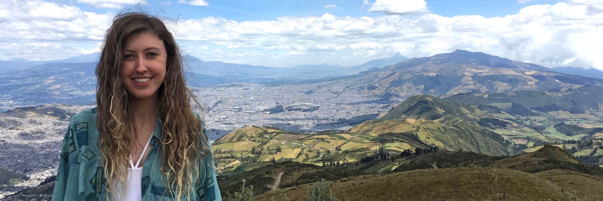 Lauren on the outskirts of Quito,  Ecuador