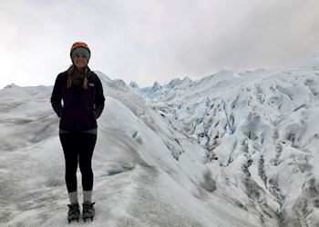 Mary on Perito Moreno Glacier, Argentina