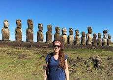 Melissa on Easter Island