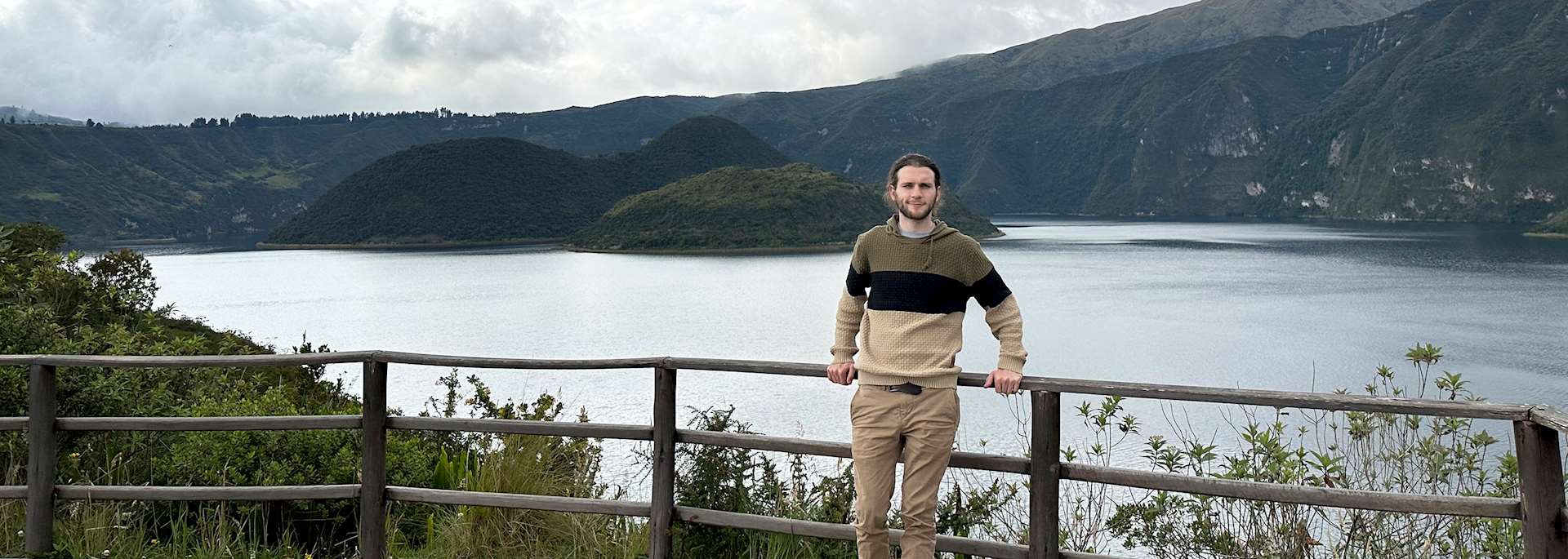 Michael at Guinea Pig Lake, Ecuador