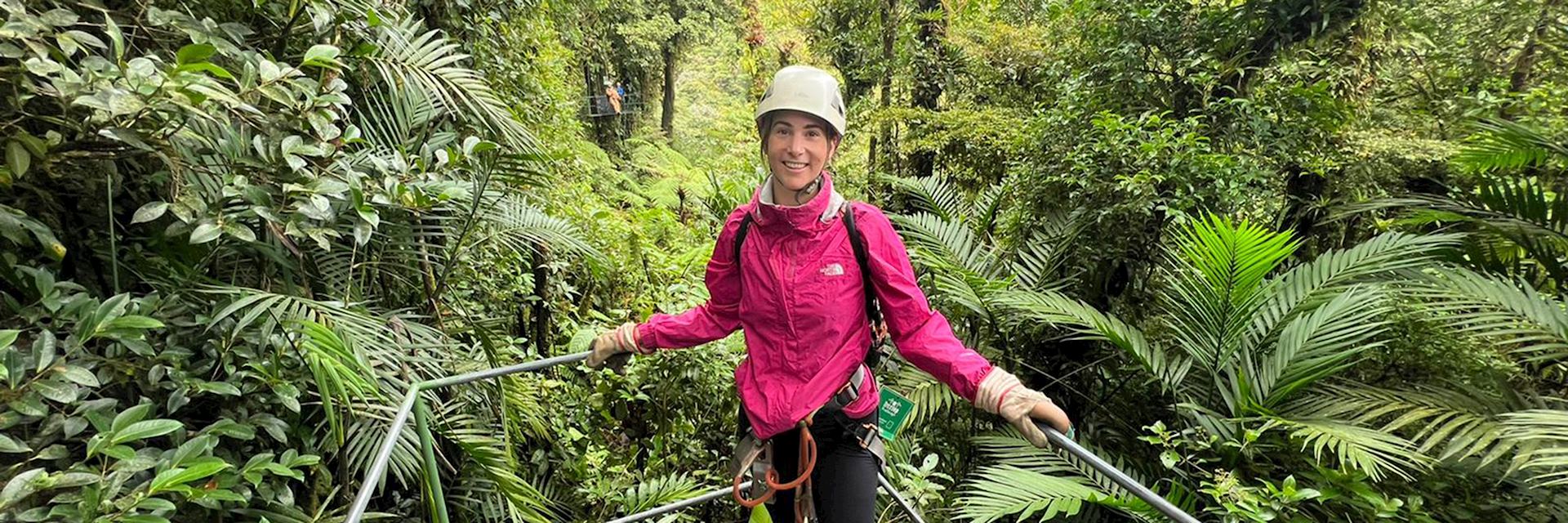 Audley Specialist Natalie at the Hanging Bridges in Arenal