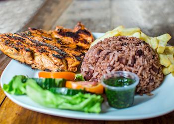 Gallo pinto (rice and beans usually served with plantains and eggs)