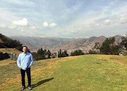 Ryan at the Inca complex of Saksaywaman in Cuzco, Peru