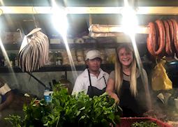 Tessa on a street food tour of Navarte, Mexico