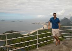 Tom on Sugar Loaf Mountain, Rio de Janeiro, Brazil