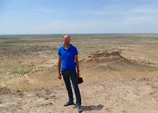 Chris in Ayaz Kala, Uzbekistan
