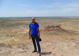 Chris in Ayaz Kala, Uzbekistan