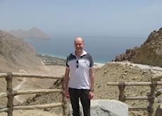 Chris at Zighy Bay, Oman