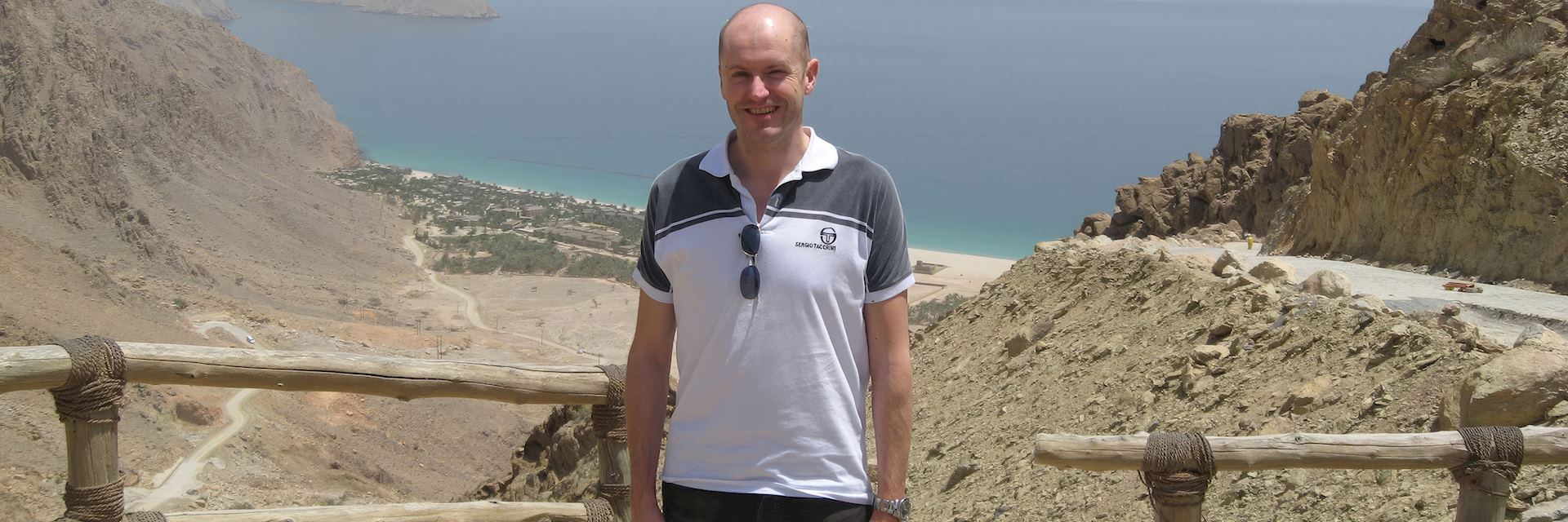 Chris at Zighy Bay, Oman