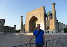 Chris in Samarkand, Uzbekistan