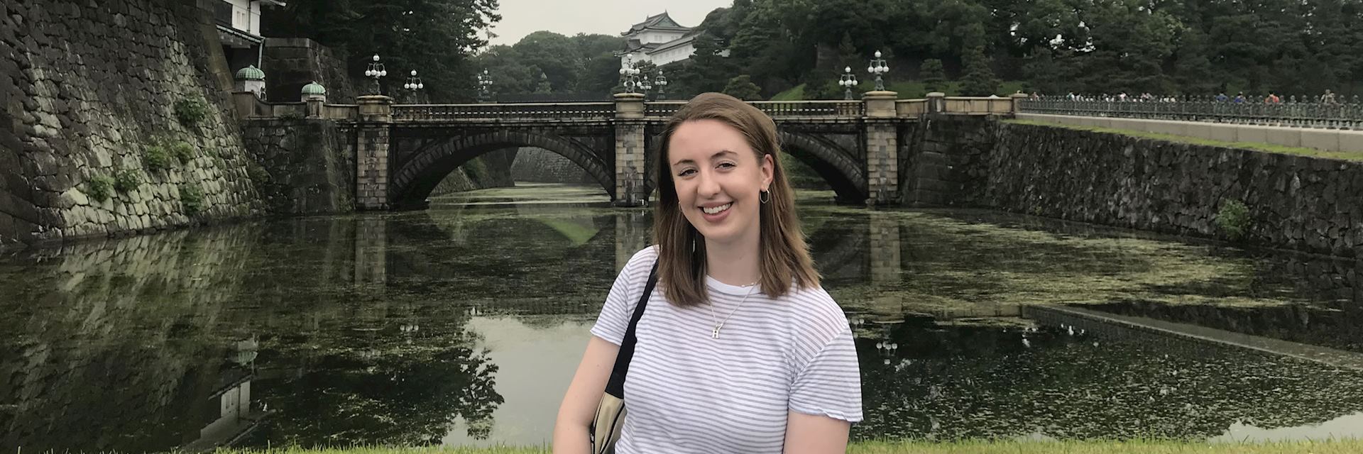 Hannah at the Imperial Palace Gardens, Tokyo