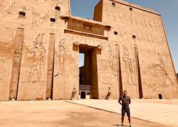 Audley specialist John at Edfu Temple, Egypt