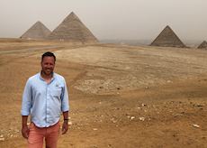 Audley specialist John at Giza, Egypt