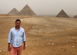 Audley specialist John at Giza, Egypt