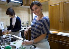 Layla learning how to make sushi in Kyoto, Japan