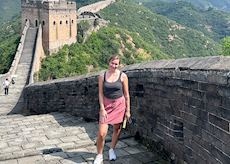 Mackenzie at the the Great Wall of China