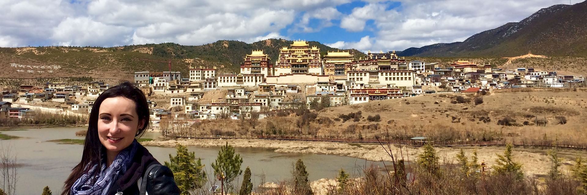 Susan at Songzanlin Monastery, Zhongdian, Yunnan