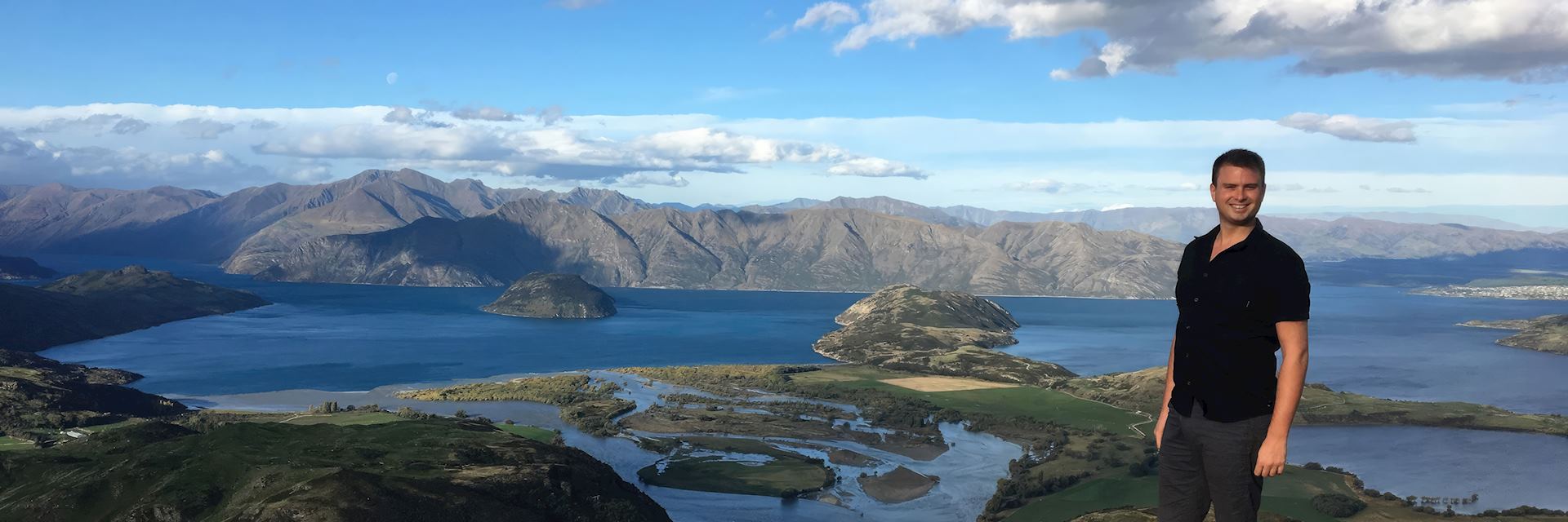 Alex overlooking Lake Wanaka