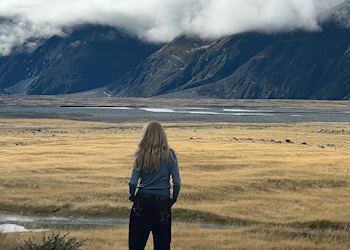 Anna-Maria enjoying the landscapes of New Zealand