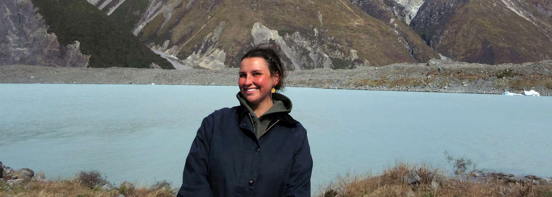 Aoibheann at Mount Cook, New Zealand