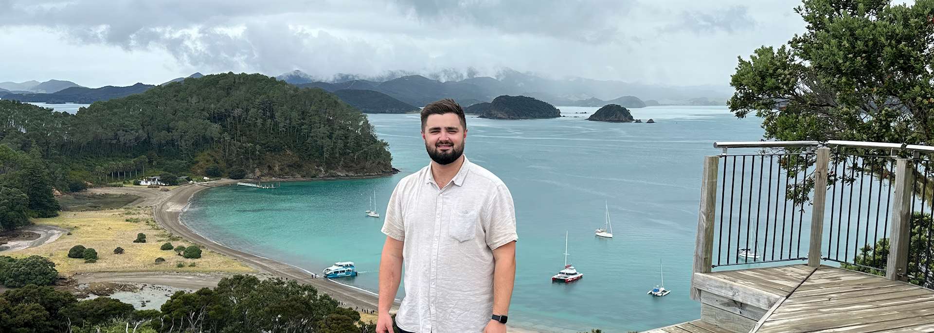 Daniel at the Bay of Islands, New Zealand