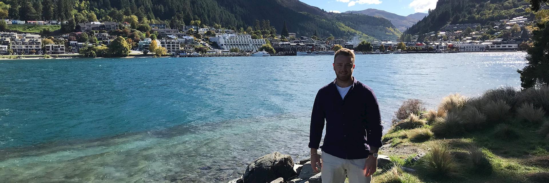 David visiting Queenstown, New Zealand