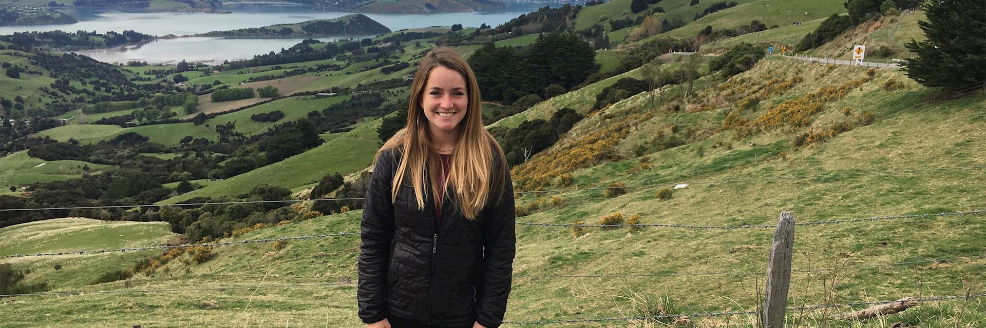 Jess in Akaroa, New Zealand