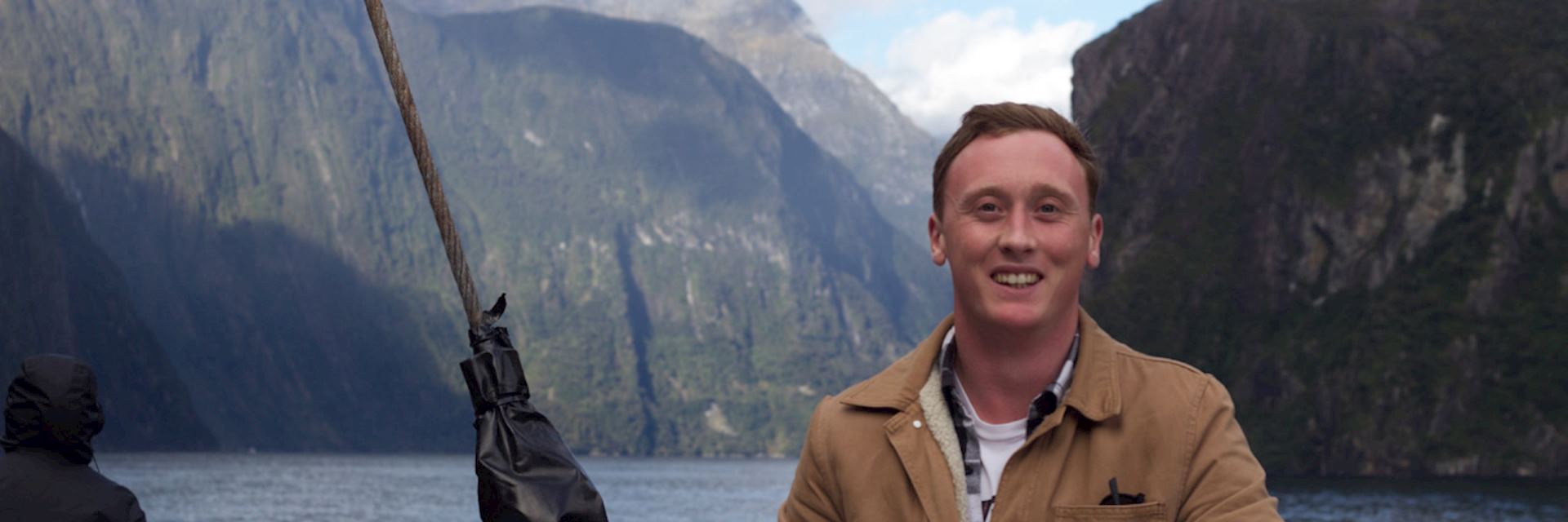 Leon in Milford Sound