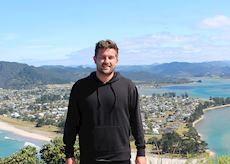 Matt on Mount Paku, Tairua