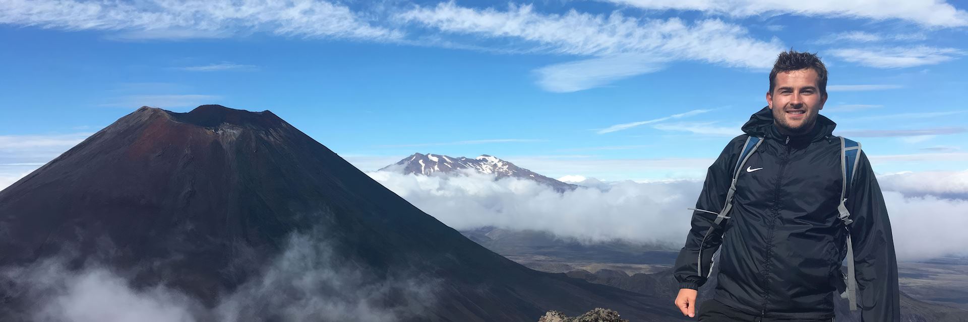 Matt on the Tongariro Crossing