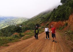 Alex trekking to a tribal village near Mindat, Chin State, Myanmar