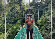 Alix in the Danum Valley, Borneo