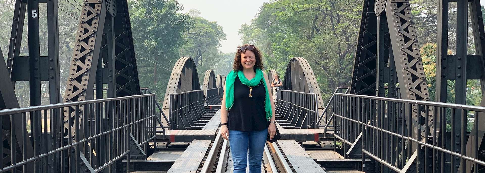 Anna on the Bridge on the River Kwai, Thailand