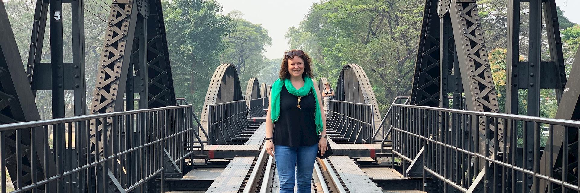 Anna on the Bridge on the River Kwai, Thailand