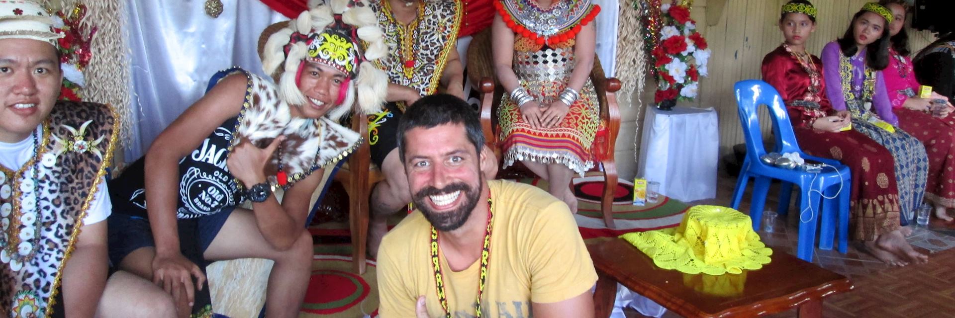 Ashley at a wedding, Borneo