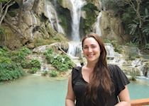 Chloe at Kuang Si Falls in Luang Prabang, Laos