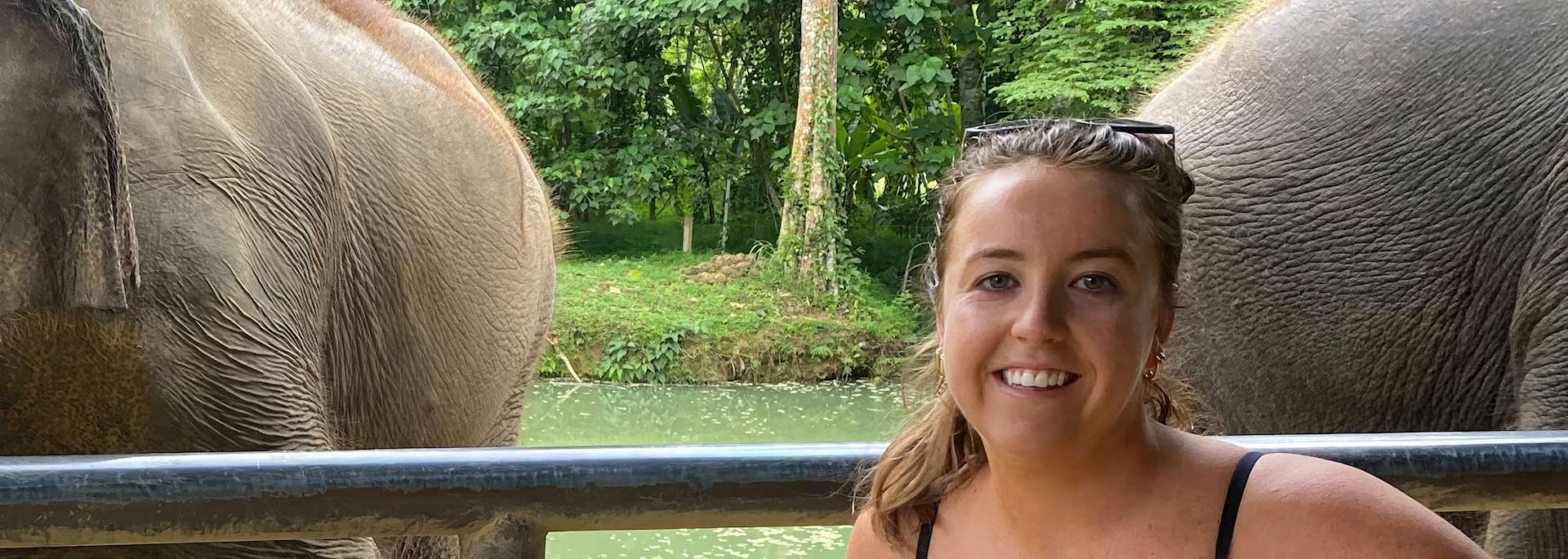 Claire visiting Elephant Hills, Thailand