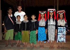 Dan enjoying an evening's entertainment at Lisu Lodge, Thailand