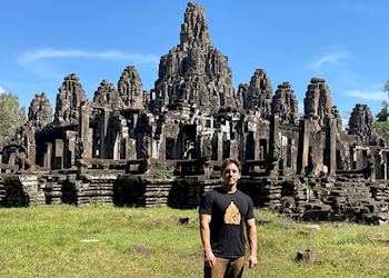 David at the Bayon Temple, Cambodia