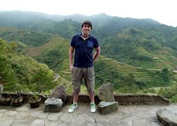 David visiting the ancient rice terraces in Banaue, Philippines