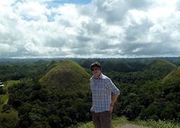 David enjoying the Chocolate Hills of Bohol in the Philippines
