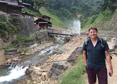 David in Snow Monkey Park in Yamanouchi, Japan